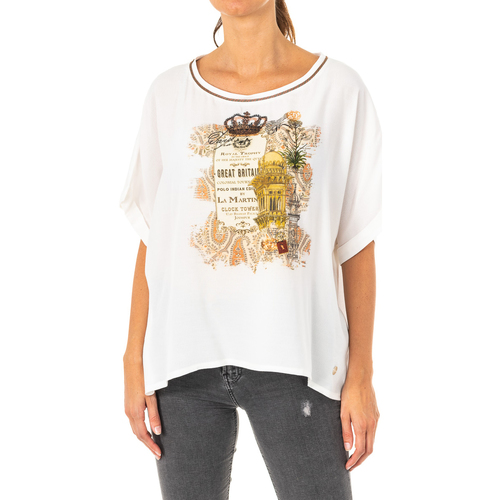 Vêtements Femme T-shirts manches courtes La Martina LWRE32-00002 Blanc