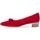 Chaussures Femme Escarpins Gabor Trotteurs en velours à talon façon bloc Rouge