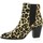 Chaussures Femme Boots Reqin's Boots cuir léopard Beige