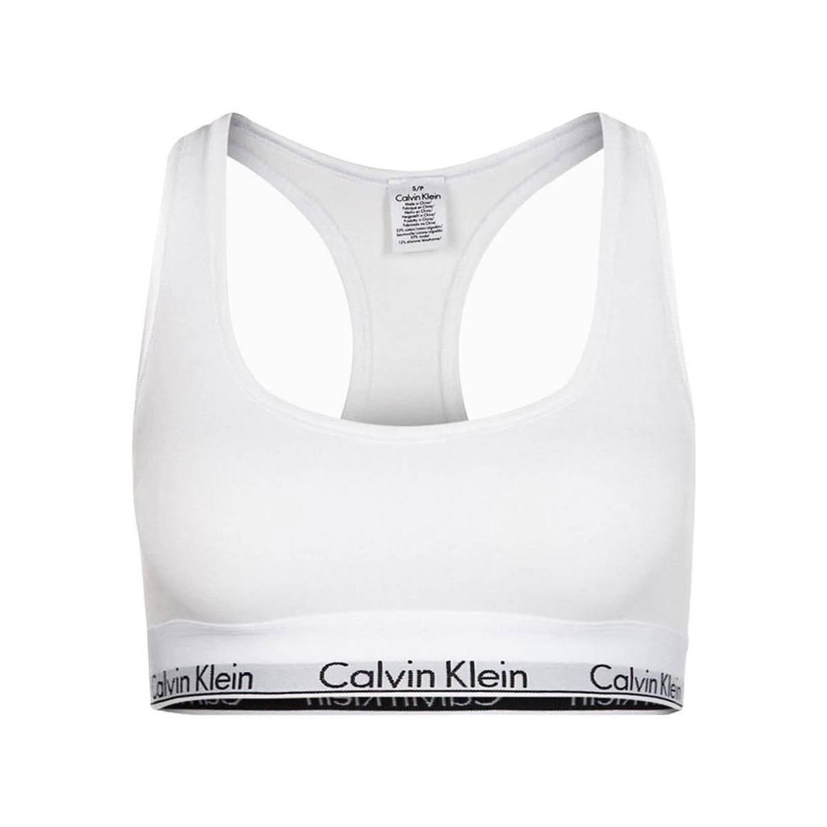 Vêtements Femme Brassières de sport Calvin Klein Jeans  Blanc