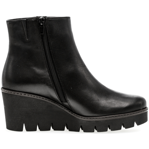 Gabor Bottine en velours à talon compensé Noir - Chaussures Bottine Femme  135,00 €