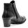 Chaussures Femme Bottines Gabor Bottines en cuir lisse à talon décroché bloc Noir