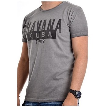 Vêtements Homme T-shirts manches courtes Ritchie T-shirt knock col rond NAPERO Gris foncé
