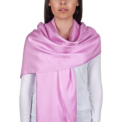 Allée Du Foulard Etole soie unie Violet - Accessoires textile echarpe Femme  47,90 €