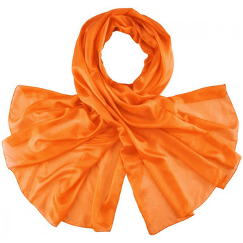 Accessoires textile Femme Echarpes / Etoles / Foulards Allée Du Foulard Etole soie unie Orange