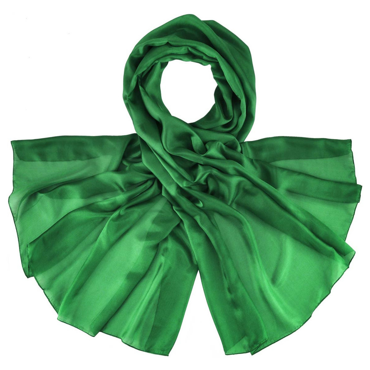 Accessoires textile Femme Echarpes / Etoles / Foulards Allée Du Foulard Etole soie unie Vert