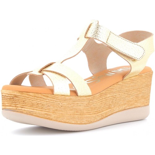 Chaussures Femme Sandales et Nu-pieds Sun68 Ally White Gold Sneaker  Autres