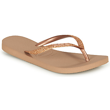 Chaussures Femme Tongs Havaianas SLIM GLITTER Rose gold