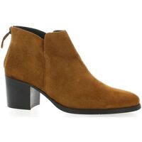 Chaussures Femme Bottines Vidi Studio Boots cuir velours Cognac