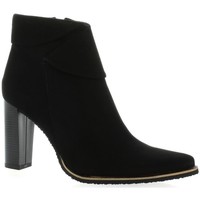 Chaussures Femme Bottines Vidi Studio Boots cuir velours Noir