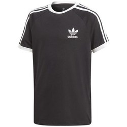 Vêtements Fille T-shirts manches courtes adidas Originals Originals 3 Stripes Noir