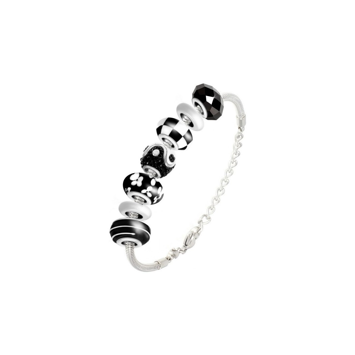 Montres & Bijoux Femme Bracelets Sc Crystal SB050-126-43-84-205-118-43-6 Noir