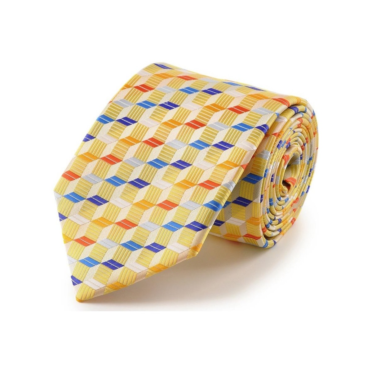 Vêtements Homme Cravates et accessoires Dandytouch Cravate cube 3D Jaune