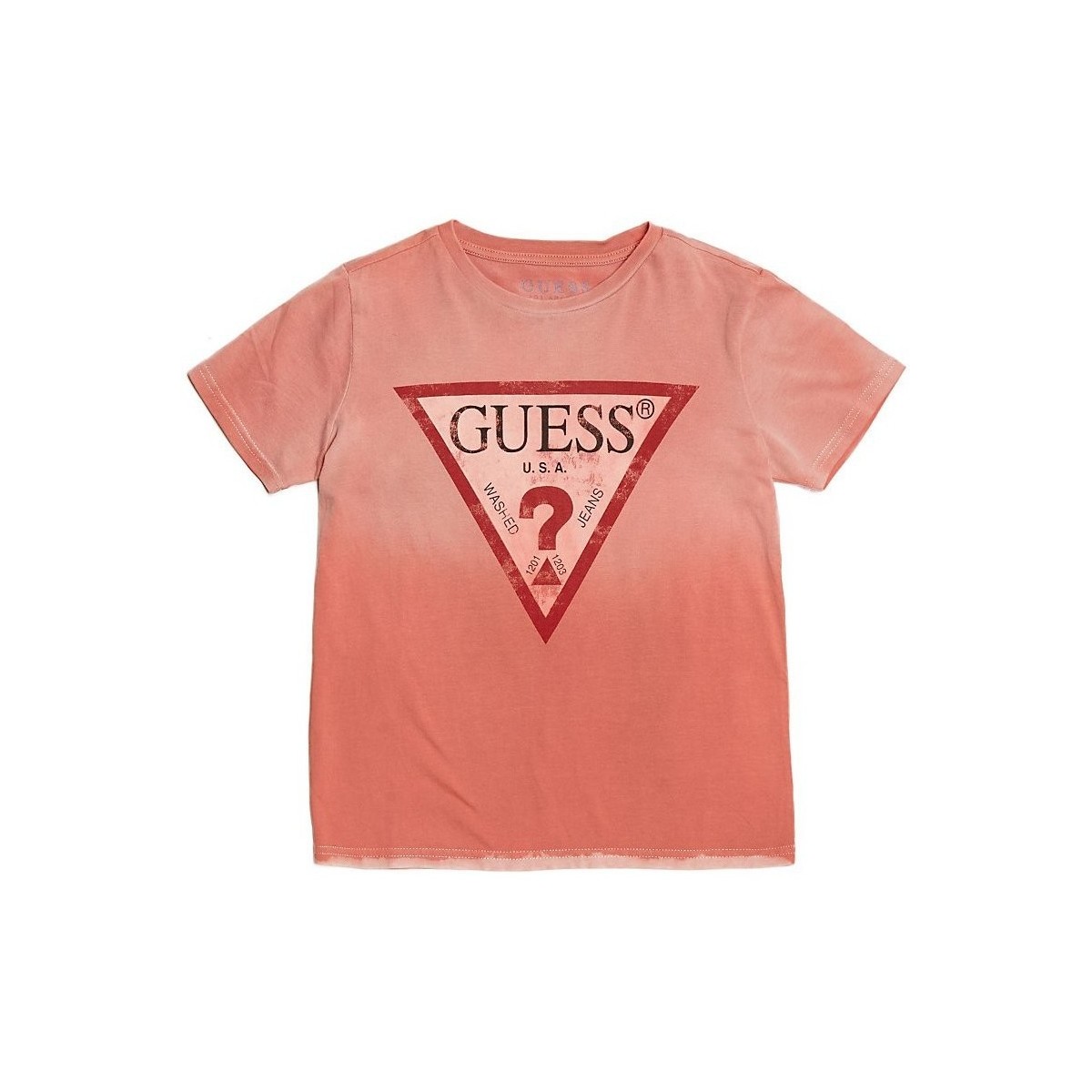 Vêtements Garçon Débardeurs / T-shirts sans manche Guess T-Shirt Logo Triangle Rouge Rouge