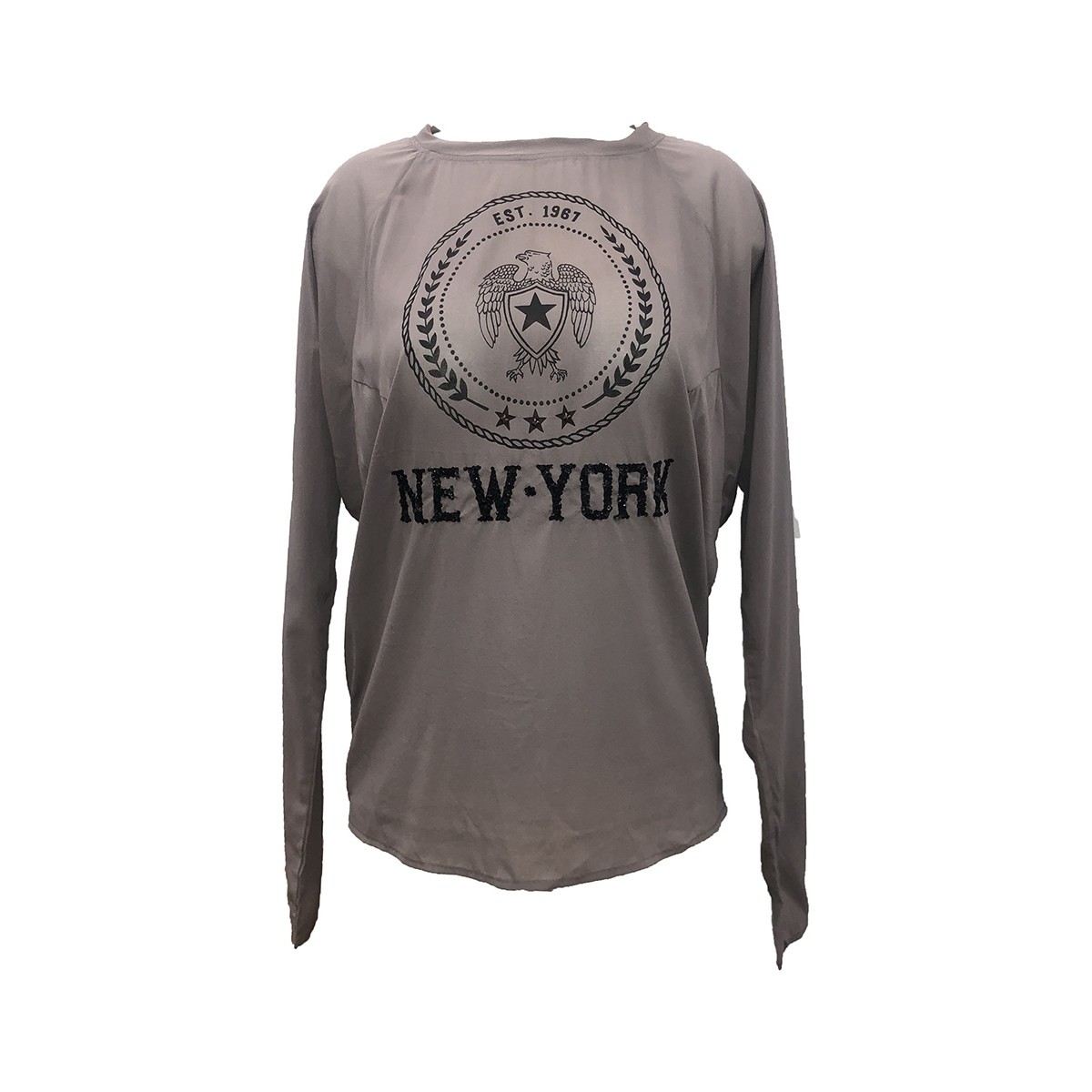 Vêtements Femme Tops / Blouses Charlie Joe Top New york Est 1967  Taupe Marron