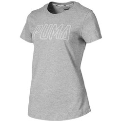 Vêtements Femme T-shirts LOGO manches courtes Puma Athletics Logo Gris