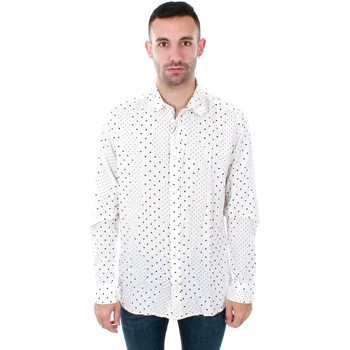 Vêtements Homme Chemises manches longues Jack & Jones 12153920 JPRSIDE SHIRT LS WHITE REG FIT Blanc