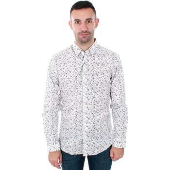 Vêtements Homme Chemises manches longues Jack & Jones 12141539 JPRLAKE SHIRT LS AOP WHITE FLOWER Blanc