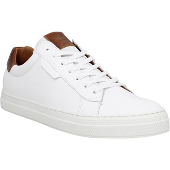 Chaussures Homme Baskets mode Schmoove Spark Clay Cuir Homme Blanc Camel Blanc