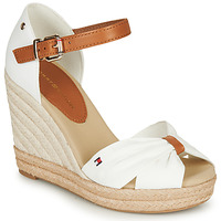 Chaussures Femme Sandales et Nu-pieds Tommy Hilfiger BASIC OPENED TOE HIGH WEDGE Blanc