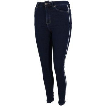 Vêtements Femme Jeans slim Waxx Harlem stripes brut w Bleu marine / bleu nuit