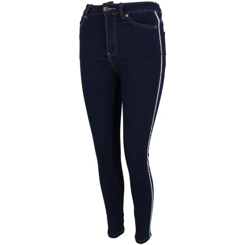 Jeans slim Waxx Harlem stripes brut w Bleu marine / bleu nuit - Vêtements Jeans slim Femme 24 