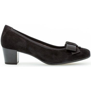 Femme Gabor velours talonblock Noir - Chaussures Escarpins Femme 125 