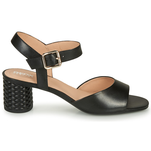 Geox D Ortensia Mid Sanda Noir - Livraison Gratuite- Chaussures Sandale Femme 11500