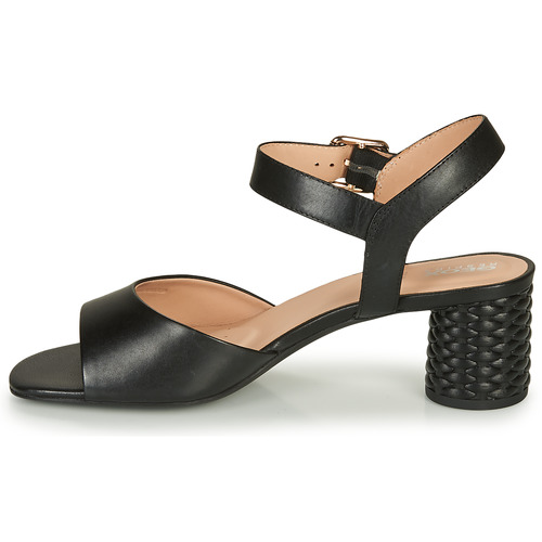Geox D Ortensia Mid Sanda Noir - Livraison Gratuite- Chaussures Sandale Femme 11500