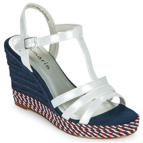 Tamaris CYNARA Blanc / Marine / Rouge - Chaussures Sandale Femme 49,00 €