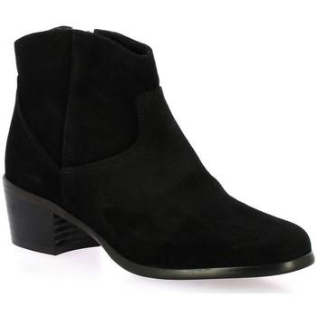 Chaussures Femme Bottines Elizabeth Stuart Boots cuir velours Noir