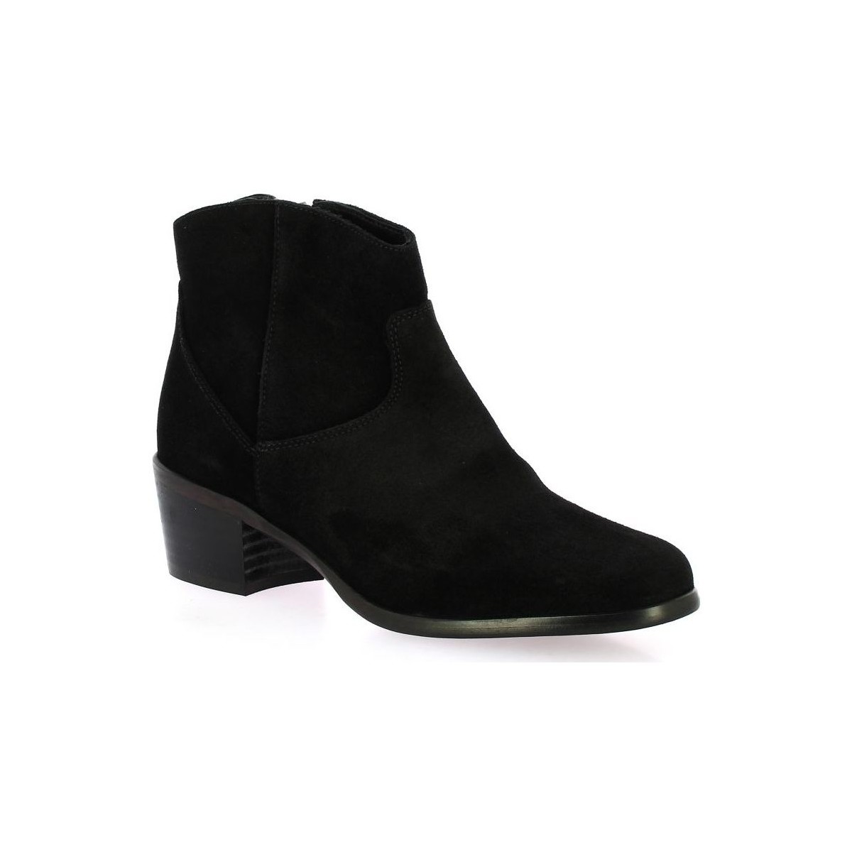 Chaussures Femme black Boots Elizabeth Stuart black Boots cuir velours Noir