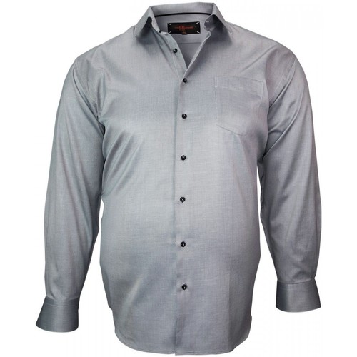 Vêtements Homme Chemises manches longues Doublissimo chemise double fil diagonal gris Gris