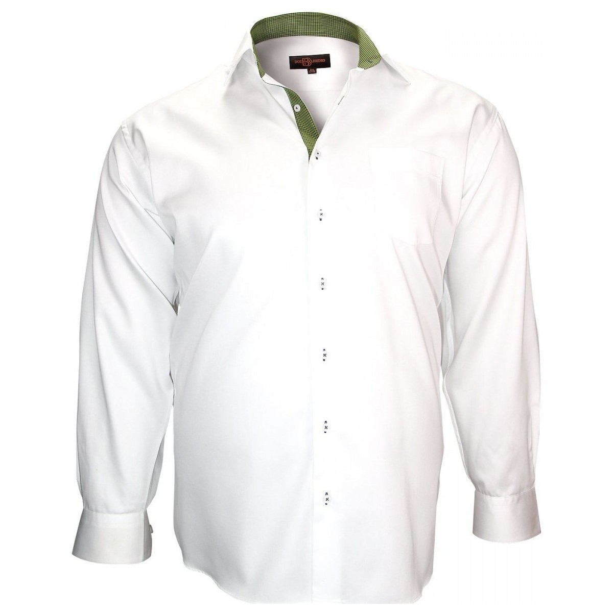 Vêtements Homme Chemises manches longues Doublissimo chemise popeline rome blanc Blanc