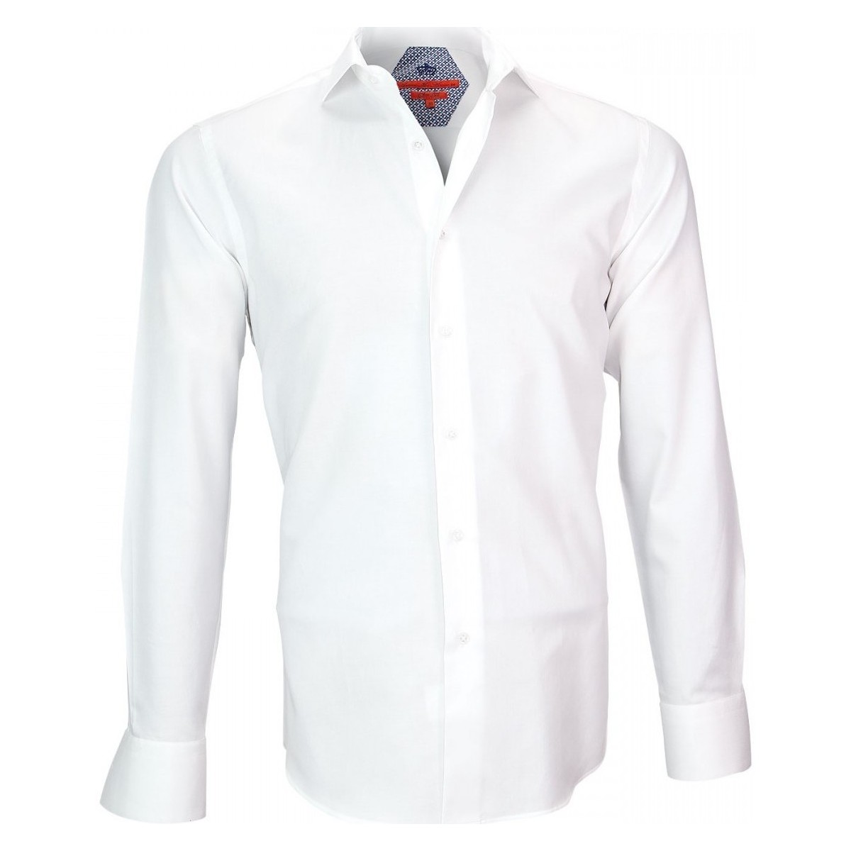 Vêtements Homme Chemises manches longues Andrew Mc Allister chemise tissu armure leeds blanc Blanc