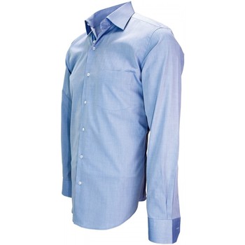 Emporio Balzani chemise fil a fil firenze bleu Bleu
