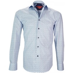 Vêtements Homme Chemises manches longues Andrew Mc Allister chemise imprimee glasgow bleu Bleu