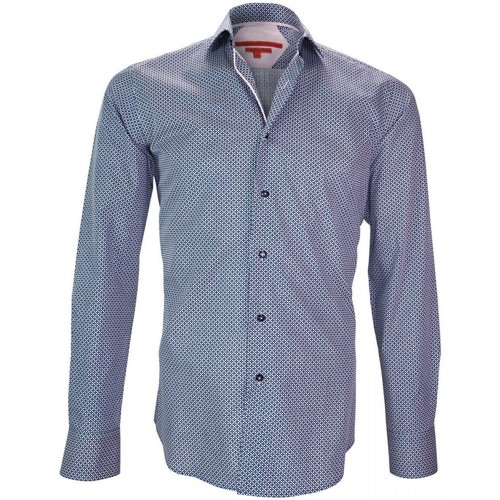 Vêtements Homme Chemises manches longues Andrew Mc Allister chemise imprimee glasgow bleu Bleu