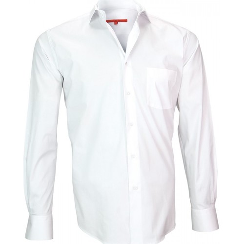 Vêtements Homme Chemises manches longues Andrew Mc Allister chemise en popeline bristol blanc Blanc