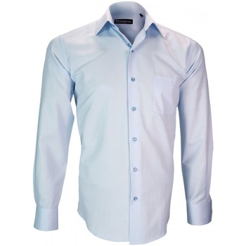 Vêtements Homme Chemises manches longues Emporio Balzani chemise repasage facile bari bleu Bleu