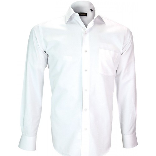 Vêtements Homme Chemises manches longues Emporio Balzani chemise repasage facile bari blanc Blanc