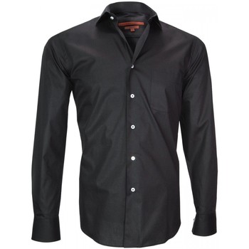 Vêtements Homme Chemises manches longues Andrew Mc Allister chemise en popeline coventry noir Noir