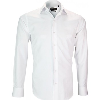 Vêtements Homme Chemises manches longues Emporio Balzani chemise repasage facile roma blanc Blanc