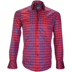 Vêtements Homme Chemises manches longues Andrew Mc Allister chemise double col cardiff rouge Rouge