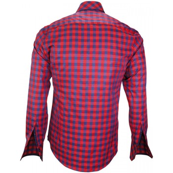 Andrew Mc Allister chemise double col cardiff rouge Rouge