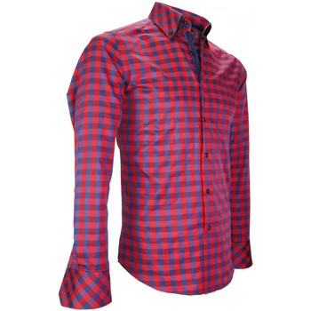 Andrew Mc Allister chemise double col cardiff rouge Rouge
