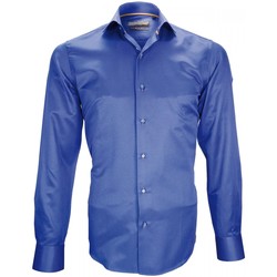Vêtements Homme Chemises manches longues Emporio Balzani chemise tissu armuree saphire bleu Bleu