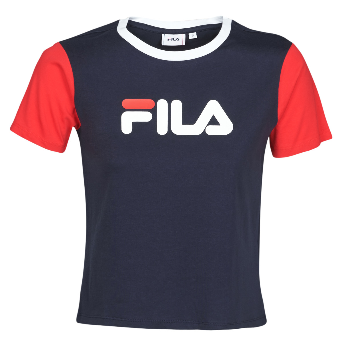 Vêtements Femme T-shirts manches courtes dress Fila SALOME Marine / Rouge