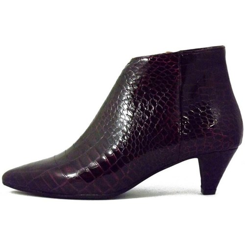 Chaussures Femme Low boots Osvaldo Pericoli Femme Chaussures, Bottine, Cuir Brillant, 071 Rouge