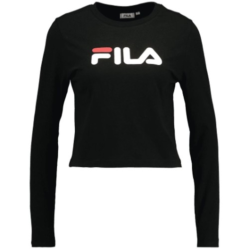 Vêtements Femme T-shirts & Polos Boveasorus Fila MARCELINE CROPPED LS SHIRT Noir